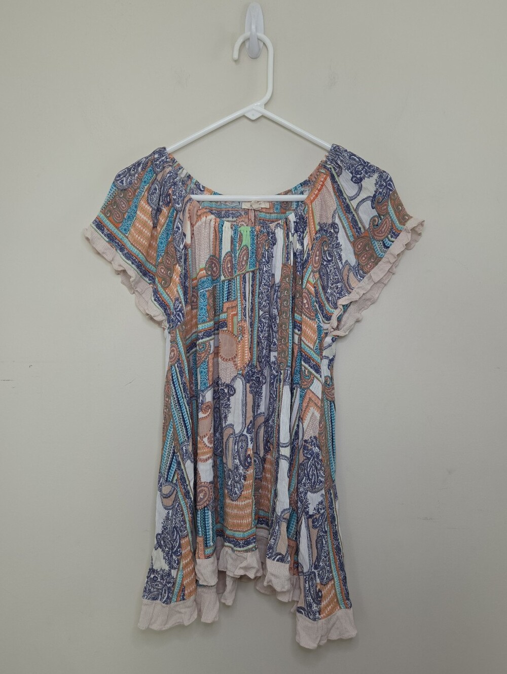 Women's Mystree Paisley Boho Top Sz Medium